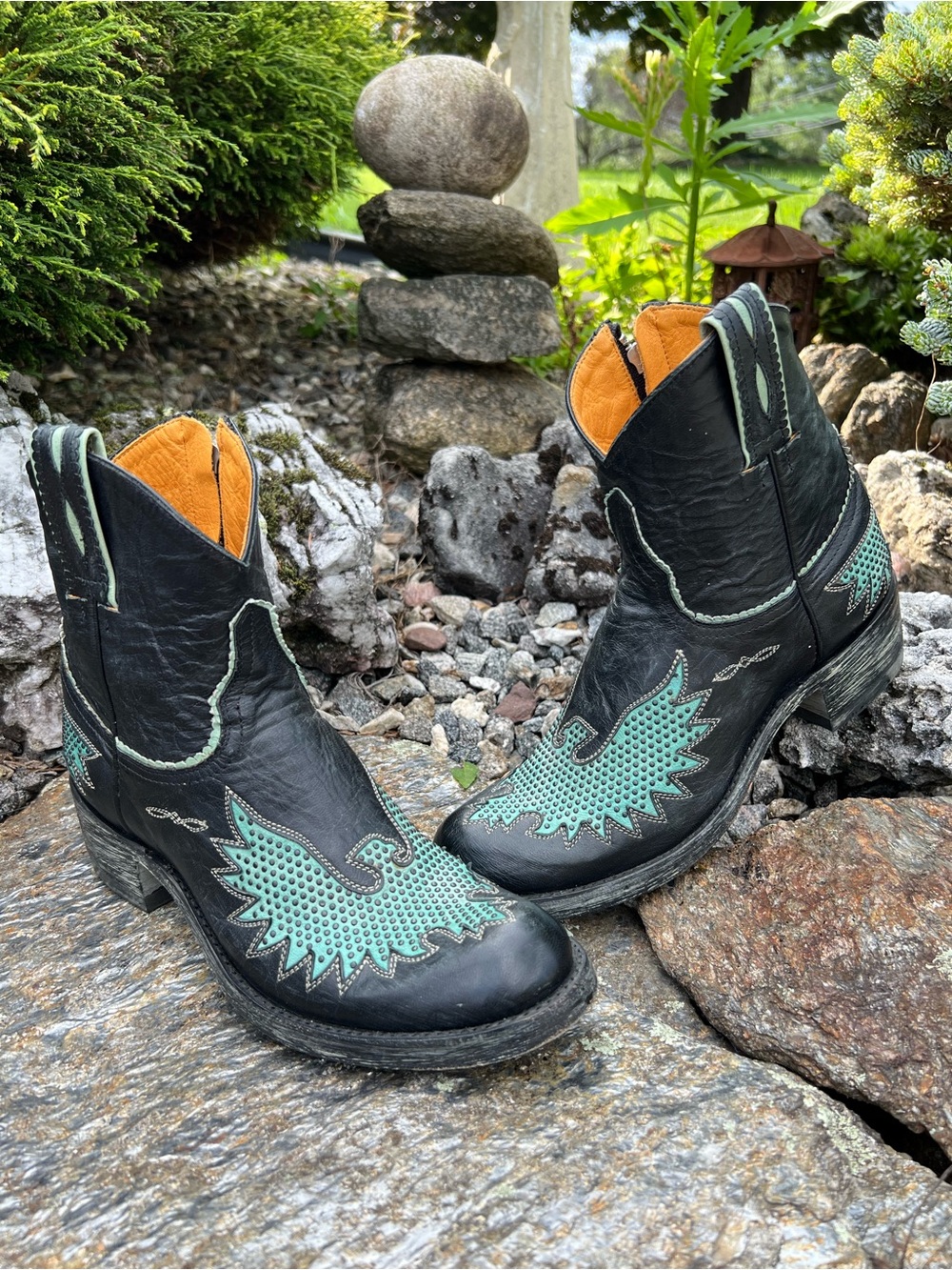 Old Gringo 7.5 B Iron Eagle Western Cowboy Boots Ankle Booties . NEW without box